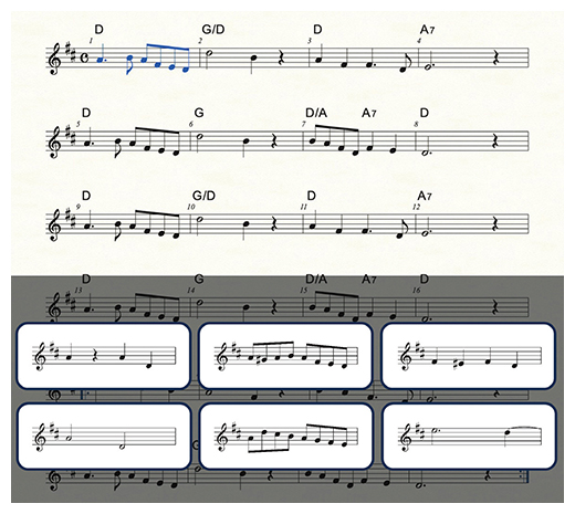 GTTMを用いた楽曲生成プログラムの図