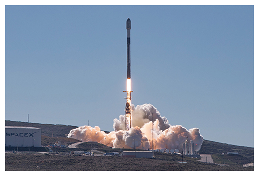 NinjaSatが載ったTransporter-9の打ち上げの図