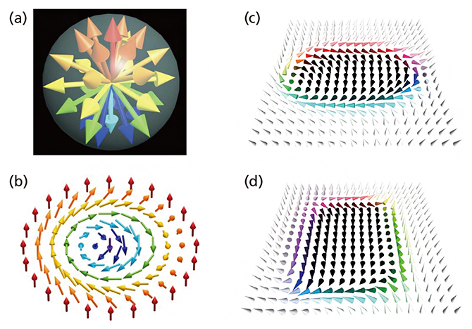 スキルミオンとアンチスキルミオンの図