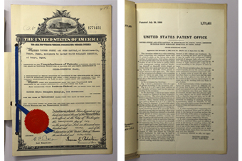 米国特許資料の写真
