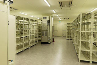 事務フロアを改修して完成した収蔵庫の画像