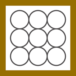 円を並べたの絵