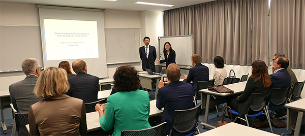 image of Drs Shima and Ishida giving presentations