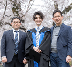 田中 克典 主任研究員、笠原 隆継 研修生（研究当時）、アンバラ・プラディプタ 客員研究員の写真