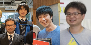 田中 克典 主任研究員、今井 恭祐 研修生、六車 共平 基礎科学特別研究員（研究当時）、チャン・ツンチェ 研究員の写真