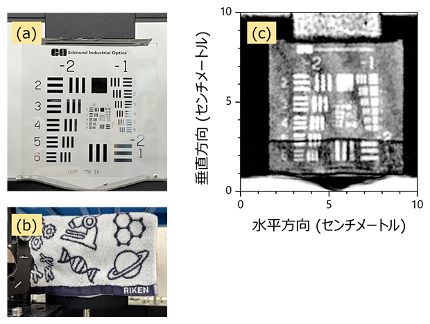 テラヘルツ波反射イメージングの結果の図