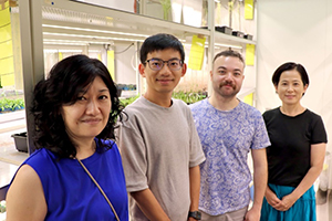 河村 彩子 テクニカルスタッフⅡ、陳 渝 大学院生リサーチ・アソシエイト（研究当時）、インジェ・エトキン・チャカ 基礎科学特別研究員、杉本 慶子 チームリーダーの写真