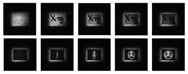 X線プロジェクターで投影したショートムービーの連続写真の図