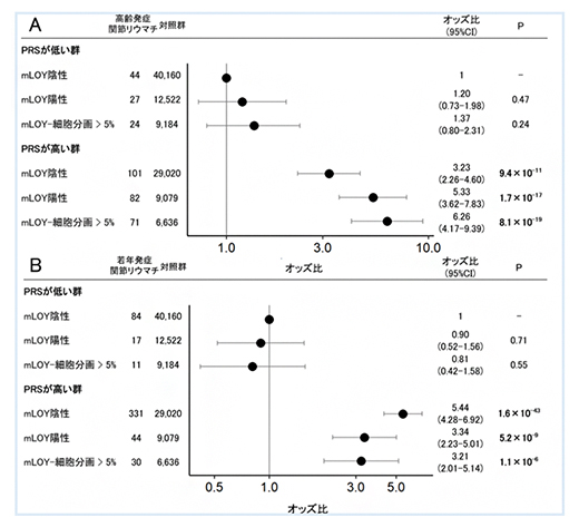 PRSとmLOYの相互作用の解析の図