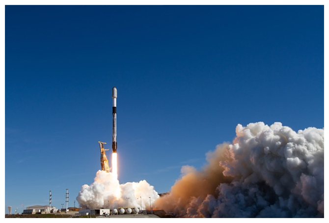 SpaceXファルコン9ロケットによるNinjaSatの打ち上げの図