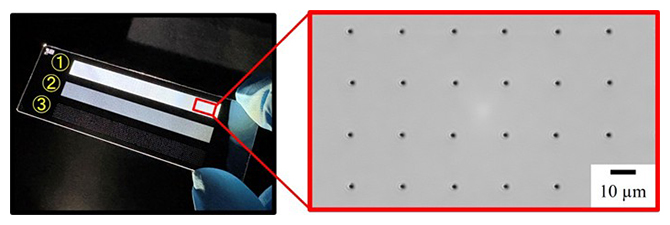 多数の貫通穴の高速形成の図
