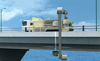 Image of the truck with device