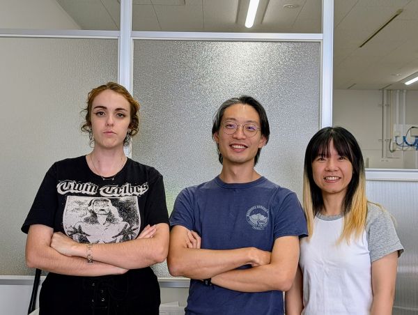 Photo of the three researchers