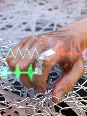 Image of the film on a finger