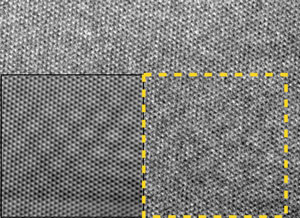 Electron microscopy image showing a skyrmion lattice