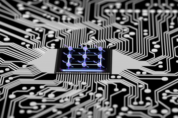 image of a computer microchip