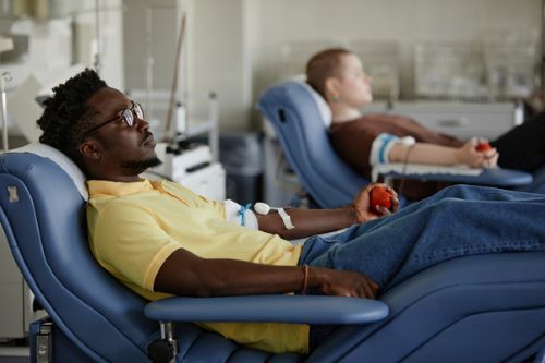 image of people donating blood