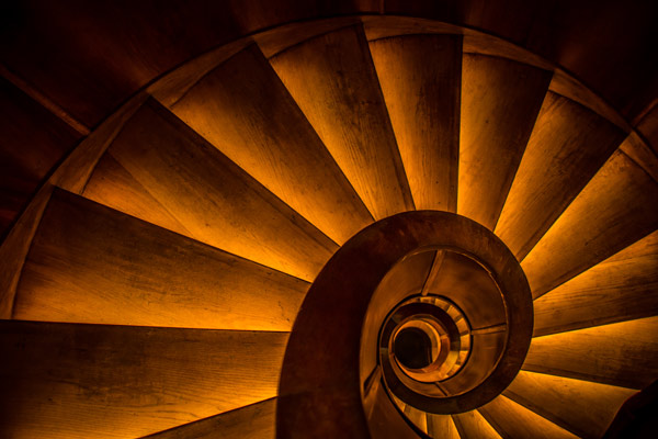 image of a spiral staircase