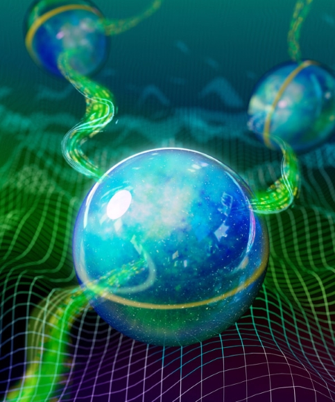 image of qubits and quantum entanglement